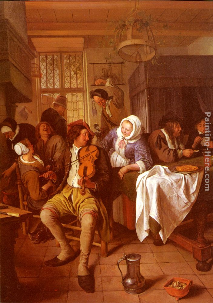 Interior Of A Tavern painting - Jan Steen Interior Of A Tavern art painting